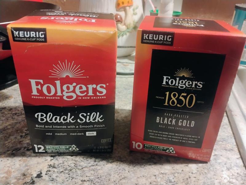 Buy Folgers Black Silk Coffee, Dark Roast, Keurig K-Cup Pods, 12 ct from  Dollar General - Instore, Shipping