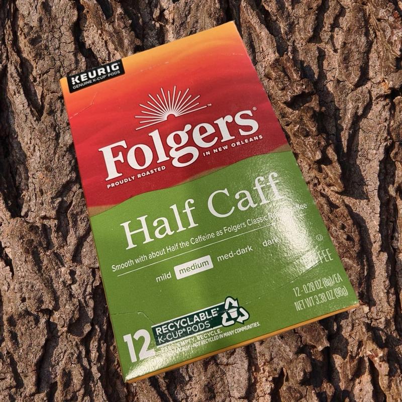 Folgers half caff k cups sales