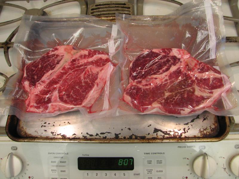 Porterhouse ready to cook sous vide..