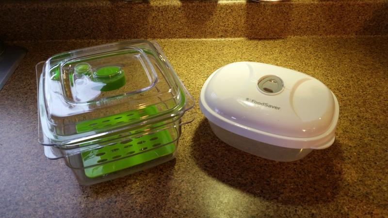 Fresh container on left, Deli container on right