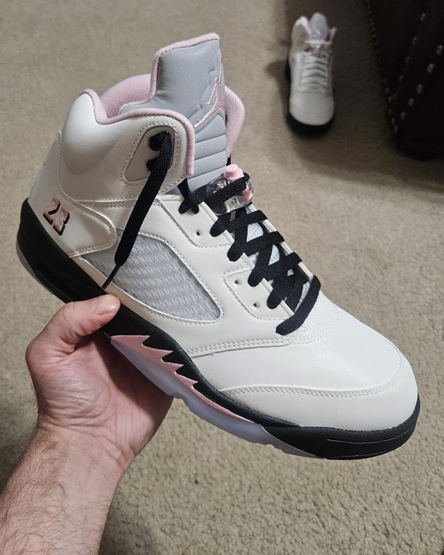 Air Jordan 5 Retro OG 'White and Metallic Silver' Basketball Shoes