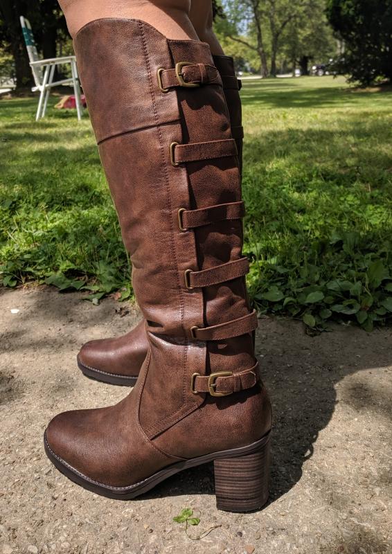 bare trap knee high boots