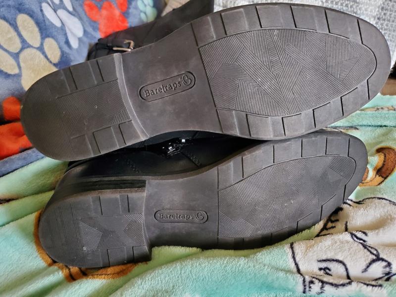 Durable nonslip treads on soles of boots