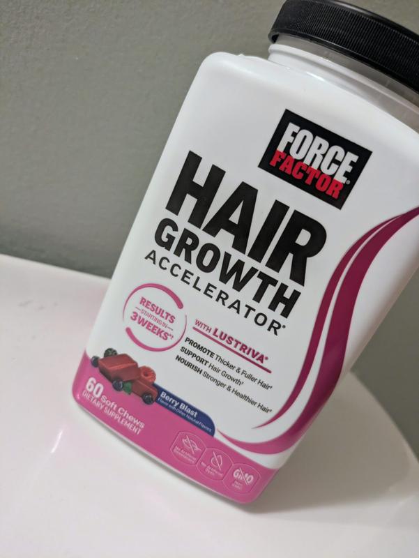 Force Factor Hair Growth Accelerator Mixed Berry - 60 Soft Chews - Macy's