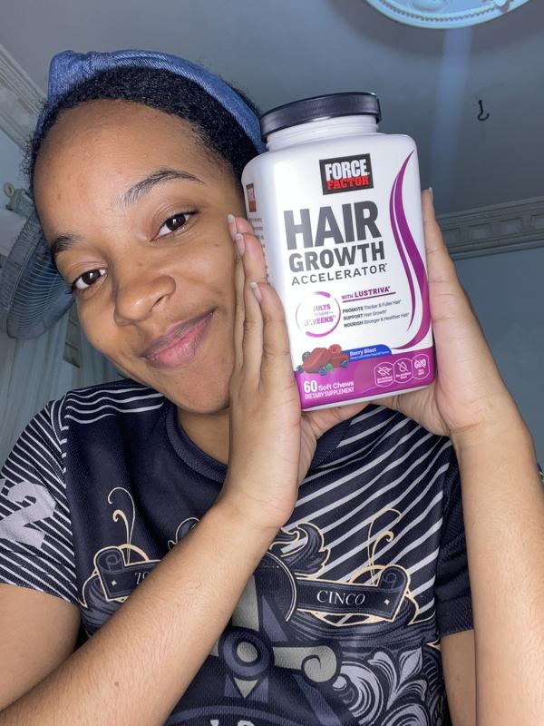 Force Factor Hair Growth Accelerator Mixed Berry - 60 Soft Chews