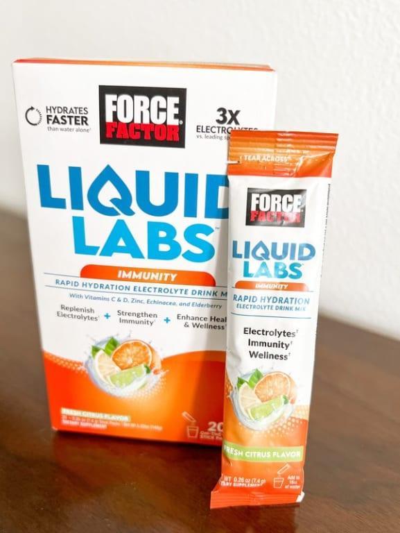Force Factor Liquid Labs Immunity Rapid Hydration Electrolyte Drink Mix ...