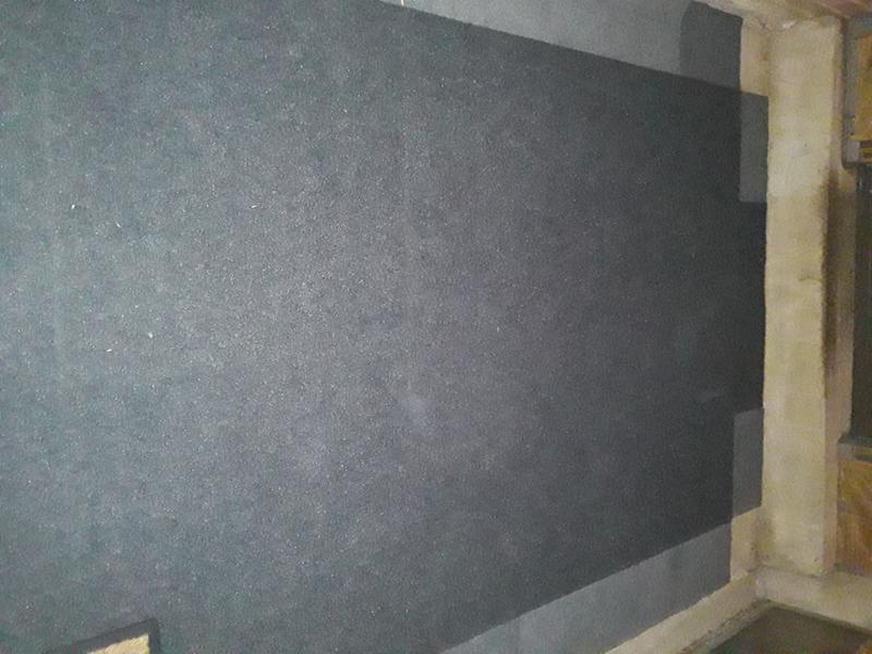 The "Peel and Stick First Impressions" Black Ice and almost a finished breezeway.