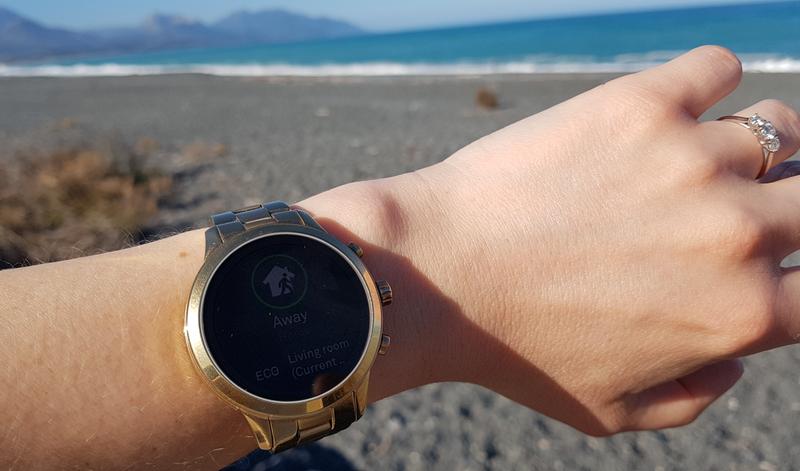 Me checking my heating at home from the beach the other side of the world