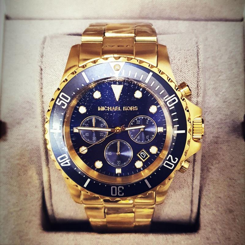 Michael Kors Men's Everest Chronograph Gold-Tone Stainless Steel ...