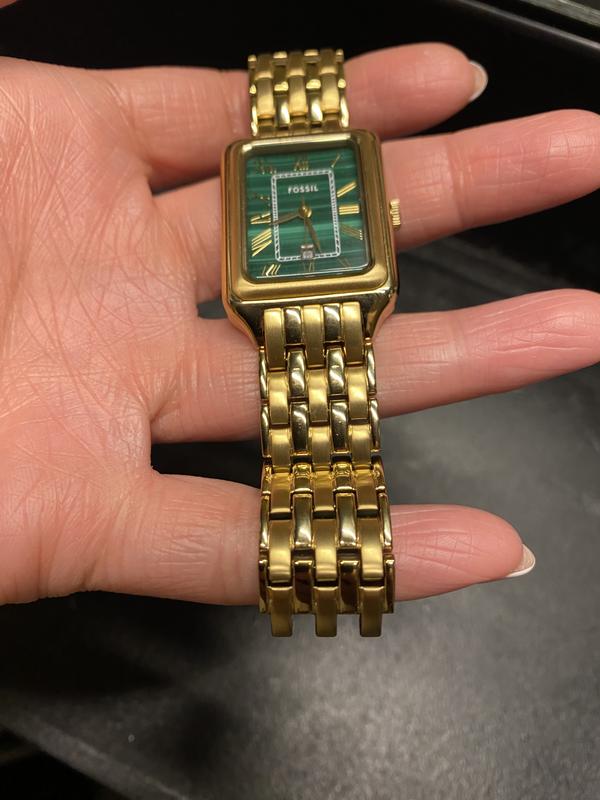 Raquel Three-Hand Date Gold-Tone Stainless Steel Watch