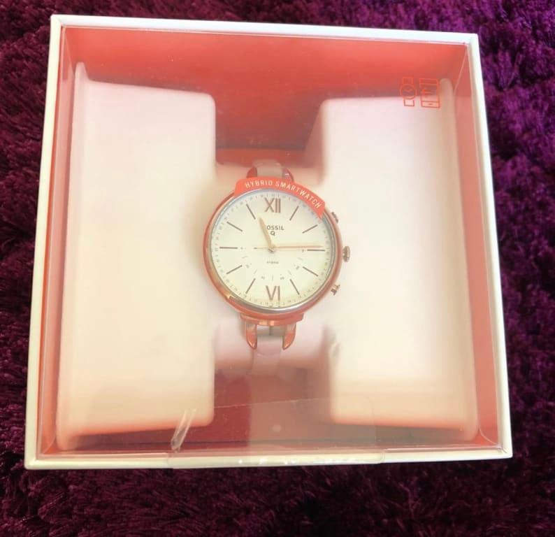 Hybrid Smartwatch Annette Pink Leather Hybrid Smartwatch Annette Pink Leather