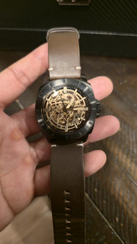 Privateer Sport Mechanical Brown Leather Watch - BQ2429 - Fossil