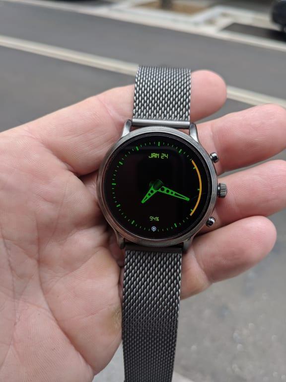 22mm Smoke Stainless Steel Mesh Bracelet S221441 Fossil