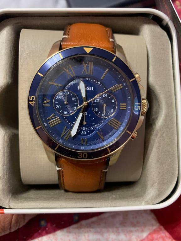 Grant Sport Chronograph Luggage Leather Watch - FS5268 - Fossil