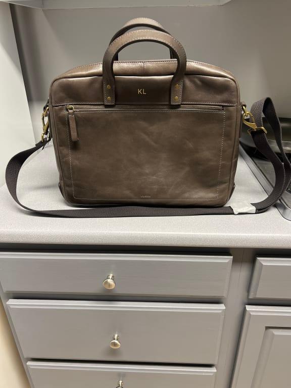 Men's haskell leather briefcase hotsell