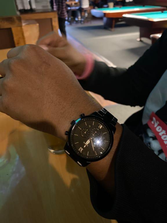 Fossil Men s Neutra Chronograph Black IP Stainless Steel Watch QVC