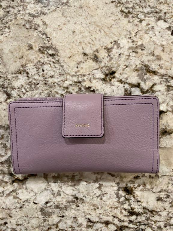 Logan Leather RFID Tab Clutch Wallet