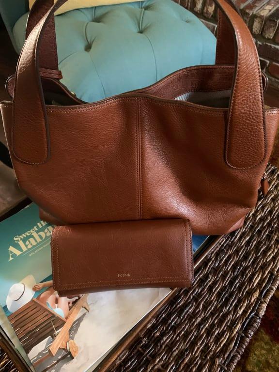Fossil maya satchel tan deals