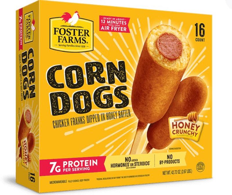 Jumbo Corn Dogs Honey Crunchy 28 ct - Products - Foster Farms