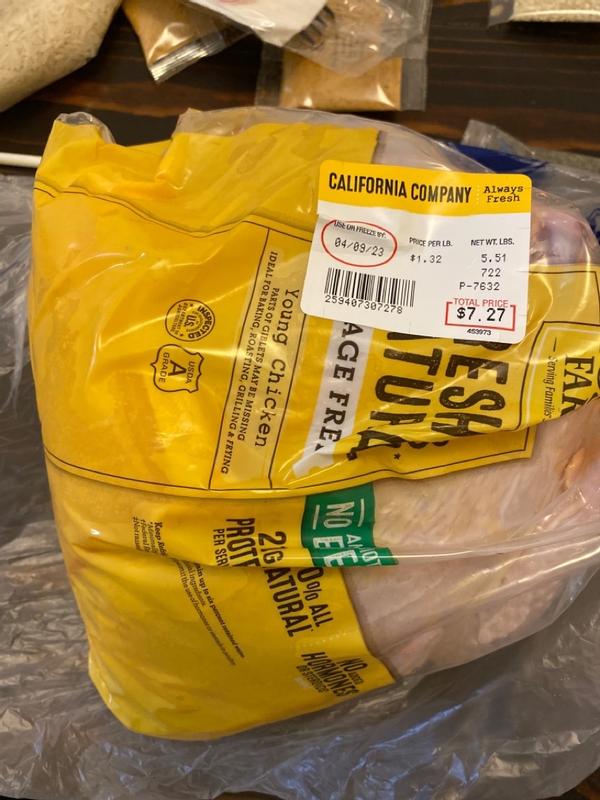 Foster Farms Fresh Young Whole Chicken - Twin Pack, 21g Protein per 4 oz  Serving, 10.0 - 11.0 lb Bag