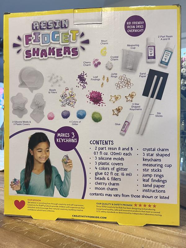 Creativity for Kids Fidget Shakers de resina – Crea 3 llaveros  sensoriales, manualidades para niños de 8 a 10 años en adelante, neón, 3 x  3 pulgadas : Juguetes y Juegos