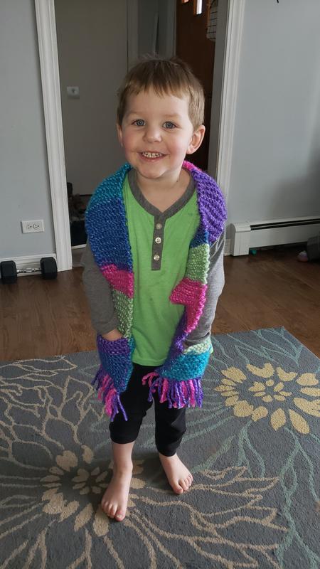 Creativity for Kids Learn to Knit Pocket Scarf- Child, Beginner