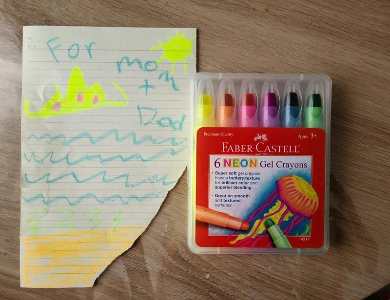 Faber-Castell Neon 6 PC Twistable GEL Crayons Gelatos Kids Tweens Mixed  Media for sale online
