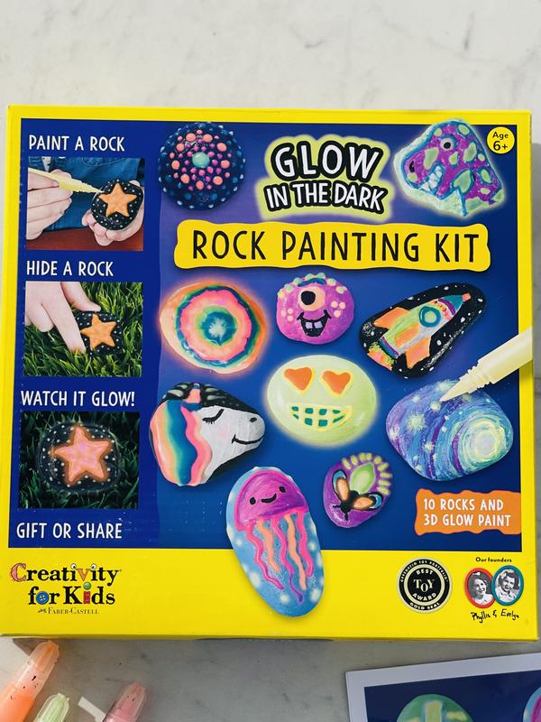 J MARK Premium Rock Painting Kit - Acrylic Paint Pens for Rock Painting,  Glow in The Dark and More