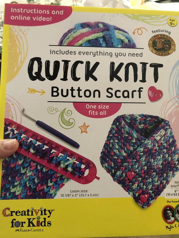 Creativity For Kids Quick Knit Button Scarf - Kids