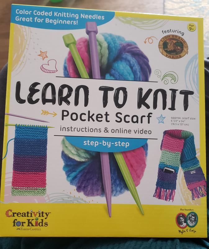 Knitting Kit for Kids: Pocket Scarf – Faber-Castell USA