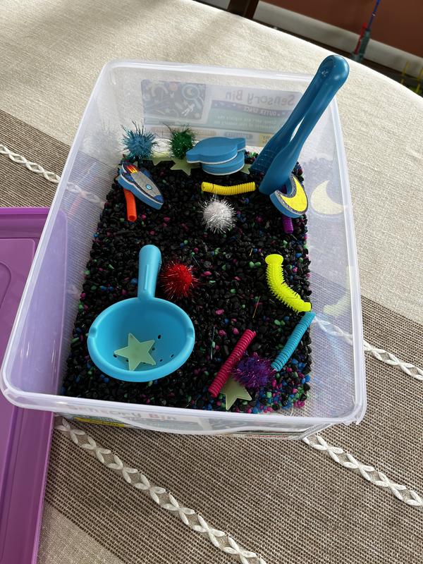 Creativity for Kids Sensory Bin: Outer Space Toys - Preschool and Toddler  Sensory Toys, Kids Gifts for Boys and Girls Ages 3-5+, 10.25 x 14.5 x 4.75