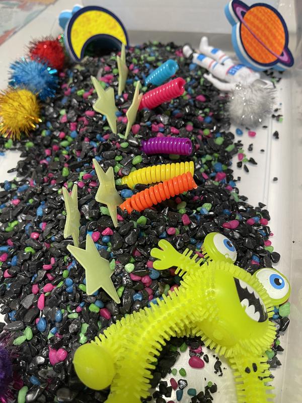 Creativity for Kids Sensory Bin: Outer Space Toys - Preschool and Toddler  Sensory Toys, Kids Gifts for Boys and Girls Ages 3-5+, 10.25 x 14.5 x 4.75