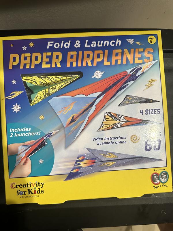 Creativity for Kids Fold & Launch Paper Airplane- Child Craft Kit for