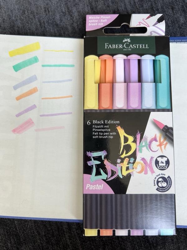 Markers Felt Tip Marker Pastel Colors Black Edition – Faber