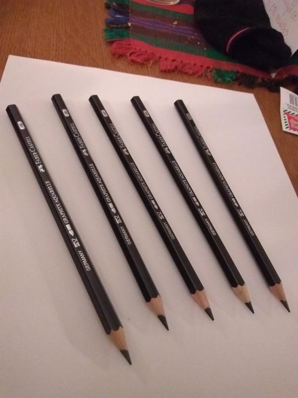 Boîte de 5 crayons graphite aquarelle PITT - Faber-Castell - Creastore