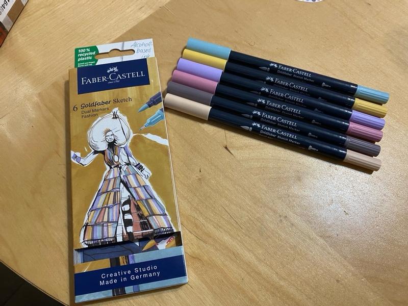 Comprar Set 6 rotuladores sketch marker doble punta base alcohol kawaii  Goldfaber Faber-Castell · Faber-Castell · Hipercor