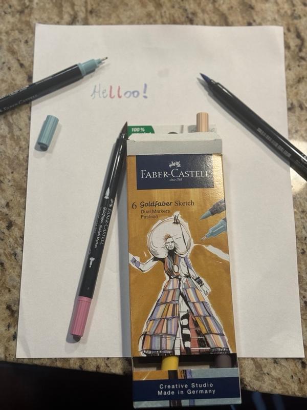 Comprar Set 6 rotuladores sketch marker doble punta base alcohol kawaii  Goldfaber Faber-Castell · Faber-Castell · Hipercor