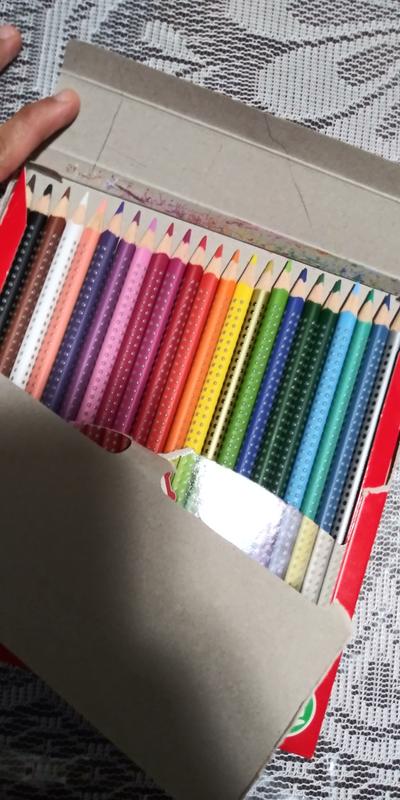  Faber-Castell, 2001, Paquete de 24 lápices de colores, Eco  Colour Grip, Metal Tin