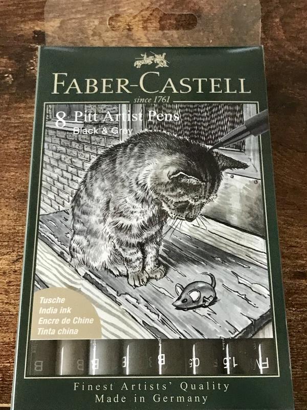 8 Ct. PITT Artist Pen Wallet-Assorted Nibs by A.W. Faber-Castell USA