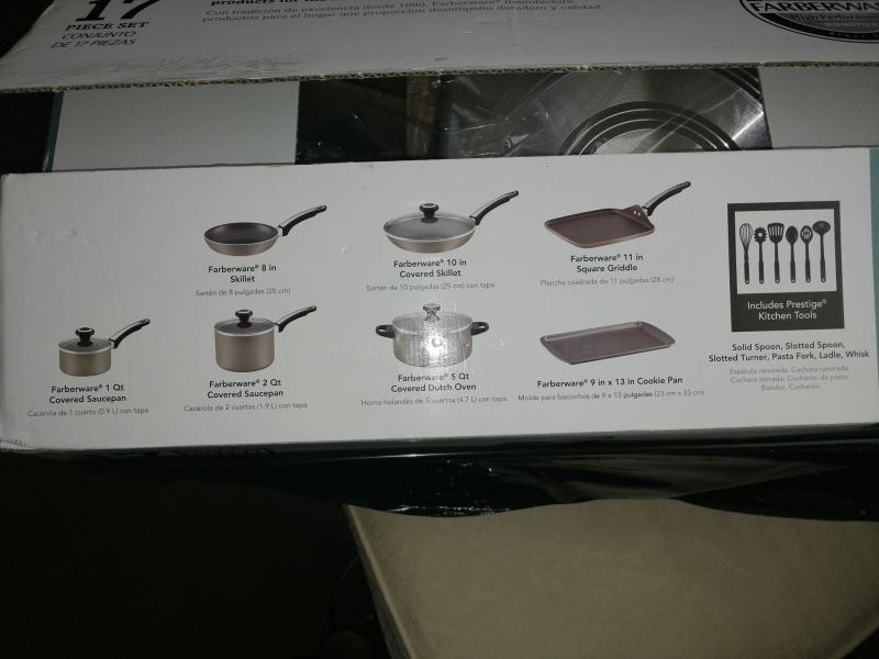 Farberware High Performance 17-Piece Aluminum Nonstick Cookware Set in  Chocolate 21925 - The Home Depot