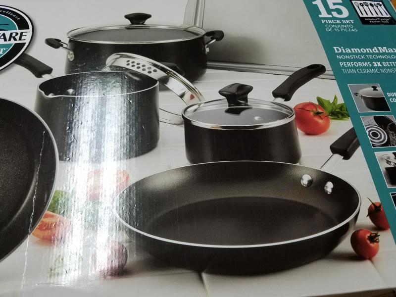 Farberware 15pc Cookstart DiamondMax Nonstick Cookware Set