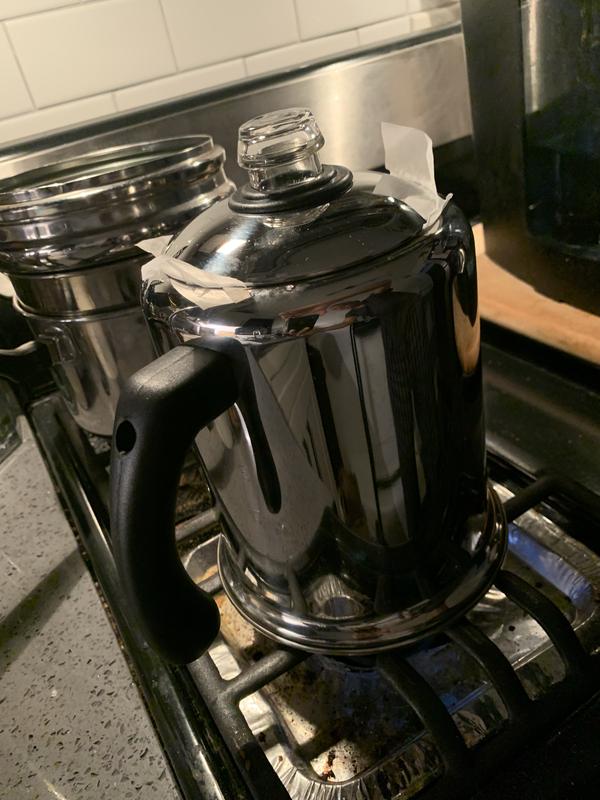 Farberware 47053 Classic Stainless Steel Yosemite 12-Cup Coffee Percolator,  12 Cup Coffee Maker, Silver