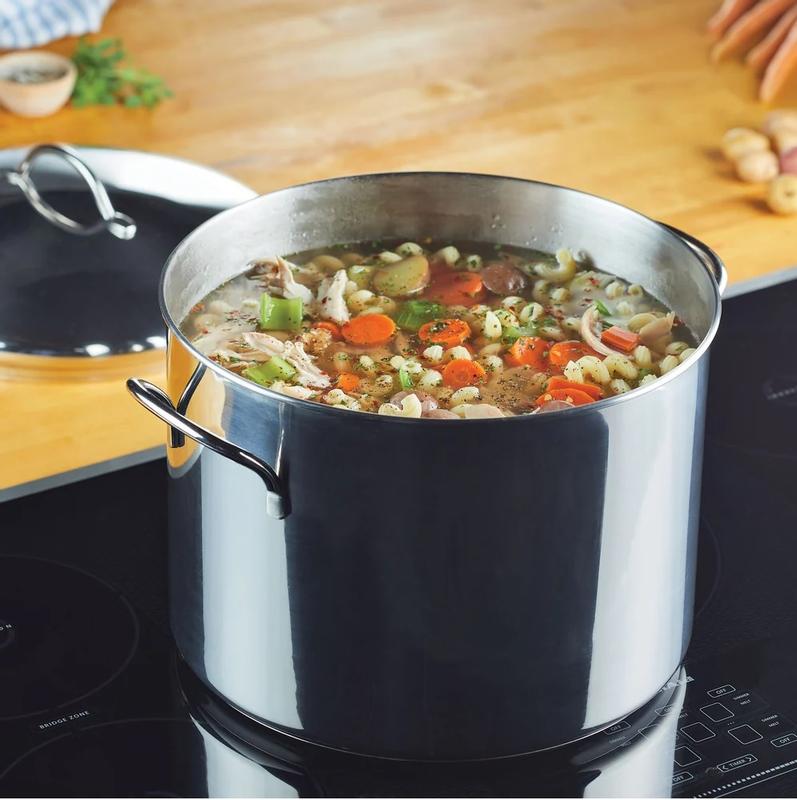 Great stockpot and works well on glass top stoves!