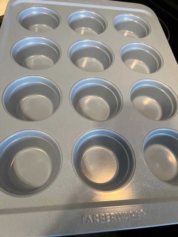 Hazel Muffin Pans Nonstick 12 Cups for Homemade Muffins| Aluminum Cupcake  Mold Easy Release with Granite Finish for Cupcake Frittatas, Red
