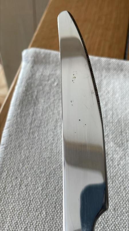 Knives don't stand up to washing