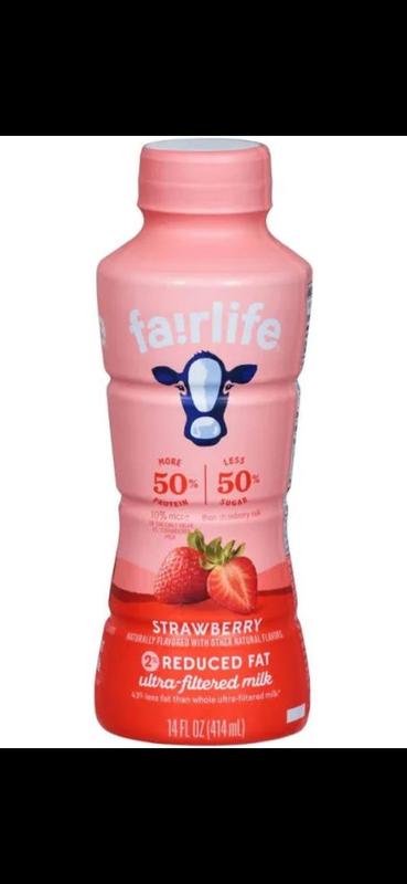 fairlife® Strawberry 2% Ultra-Filtered Milk 14oz | Lactose