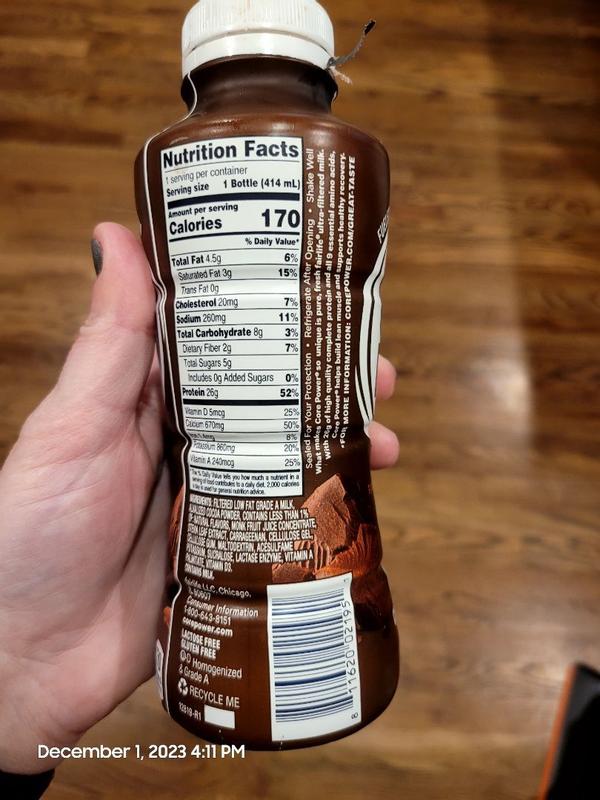 Core Power Protein Chocolate 26g Bottle, 14 oz | Meijer
