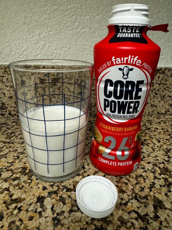 Fairlife, Protein Milk Shakes, Core Power, 26 G Protein Milk Shakes Strawberry Banana 14 Oz 12 Pack