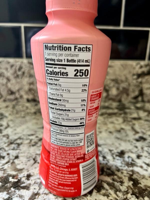 fairlife® Strawberry 2% Ultra-Filtered Milk 14oz | Lactose fairlife® Strawberry 2% Ultra-Filtered Milk 14oz | Lactose