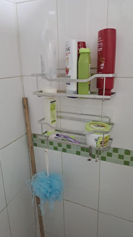 Organizador De Ducha Repisa Baño Adhesivo Set 2 Inoxidable